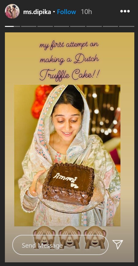 TV Actress Dipika Kakar Surprises Mother-In-Law With Homemade Dutch Truffle Cake, Spaghetti & Ice Cream, Celebrates Her Lockdown Birthday With Family!