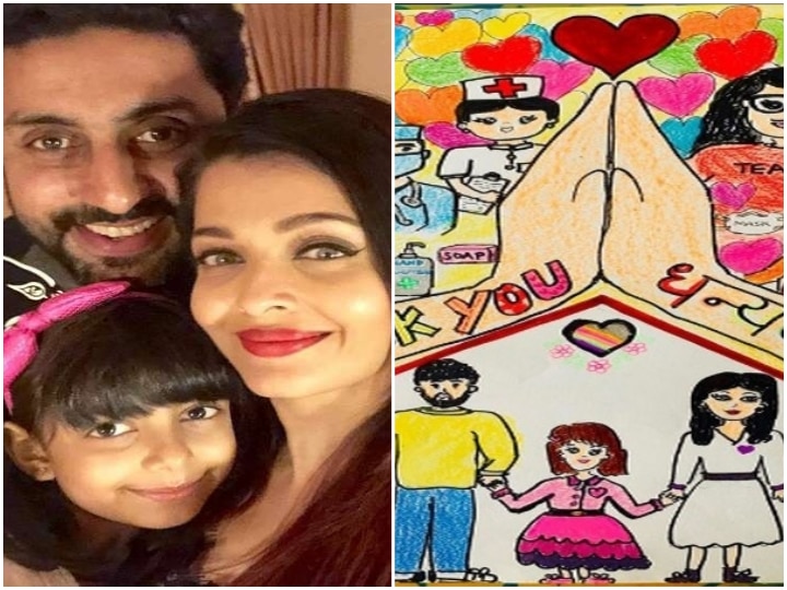 Aishwarya Rai-Abhishek Bachchan's daughter Aaradhya Pays Artistic Tribute To Frontline Workers Fighting COVID-19 Aishwarya Rai-Abhishek Bachchan's daughter Aaradhya Pays Artistic Tribute To Frontline Workers Fighting COVID-19