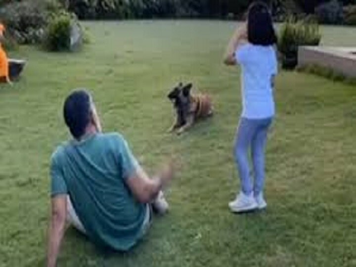 WATCH: CSK Shares MS Dhoni Video Playing With Daughter Ziva And Dog Dhoni's Back...Quite Literally So: CSK Shares Thala's Video With Daughter Ziva