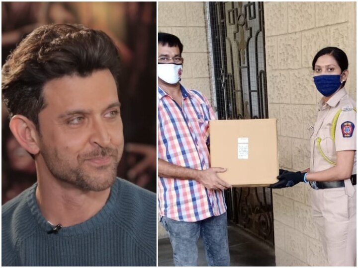 Covid 19 Pandemic: Hrithik Roshan Provides Hand Sanitisers For On Duty Mumbai Police Personnel Covid 19 Pandemic: Hrithik Roshan Provides Hand Sanitisers For On Duty Mumbai Police Personnel