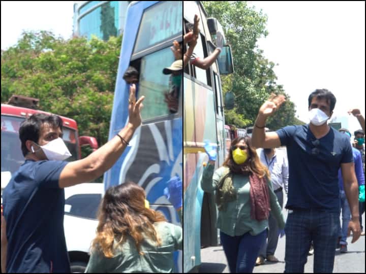 PICS: Sonu Sood Arranges Bus Transport For Stranded Migrant Workers In Maharashtra Amid Coronavirus Lockdown PICS: Sonu Sood Arranges Bus Transport For Stranded Migrant Workers In Maharashtra Amid Coronavirus Lockdown