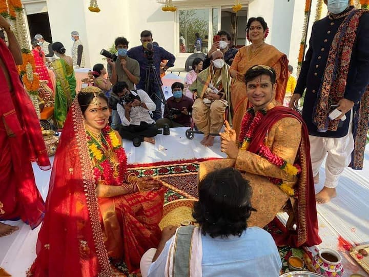 Nikhil Siddhartha got hitched to his longtime girlfriend Pallavi Sharma in Hyderabad in the presence of family members and close friends. (PIC Credit: Twitter)