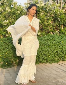 PHOTOS: TV Actress Hina Khan Looks STUNNINGLY GORGEOUS Posing In White Sharara!