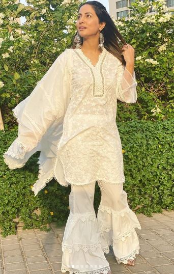 GF Green Sharara Dress, Sharara Set, Sharara Suit Set, Sharara Dress, शरारा  सूट - Poshak.Online, Surat | ID: 25288082173
