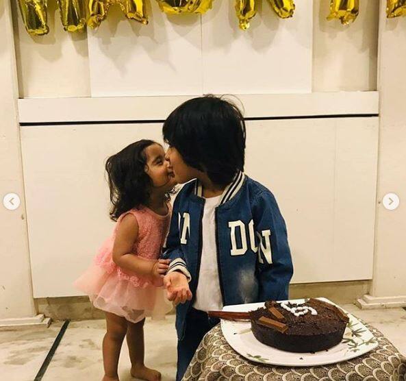 Here's a cute photo of Shaurya with his younger sister!