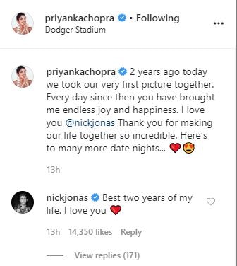 Priyanka Chopra Shares FIRST PIC From Her FIRST Date Night With Nick Jonas As Couple Celebrates Two Years Of Being Together