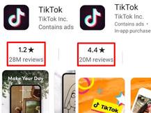 TikTok App Ratings Improve Significantly After Google Deletes 8 Million Negative Reviews On Play Store