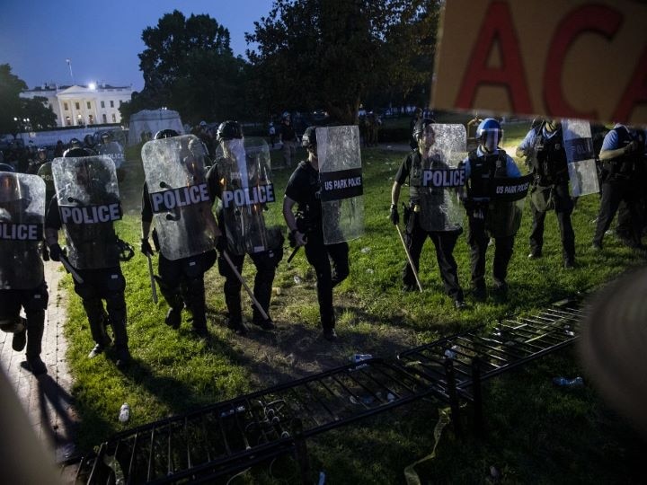 Trump Taken To Bunker As Protests Over George Floyd Raged Outside White House Trump Taken To Bunker As Protests Over George Floyd's Death Raged Outside White House; 40 Cities Under Curfew