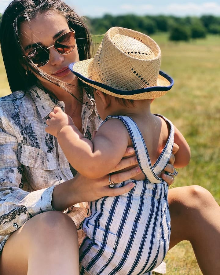 Bollywood actress Amy Jackson shared several adorable pictures with her son Andreas on social media, making the fans go aww. She captioned the post as, “My little man.”