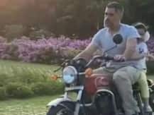 WATCH: MS Dhoni Takes Daughter Ziva On A Bike Ride Amid 'Crazy Lightning'