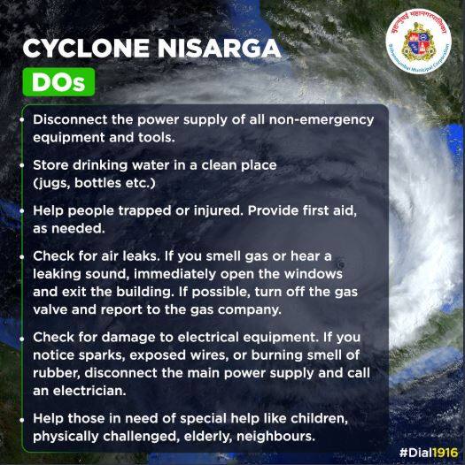 Disconnect power supply of all non-emergency equipment and tools and store drinking water in a clean place. Go through the graphic for more tips./ Courtesy: BMC