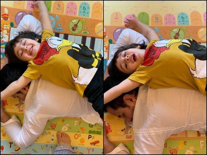 Kareena Kapoor Khan Shares CUTE PICS Of Taimur Ali Khan Lying on Saif Ali Khan Back Kareena Kapoor Shares CUTE PICS Of Son Taimur Lying On Daddy Saif Ali Khan's Back