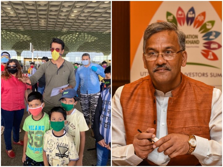 Uttarakhand CM Trivendra Singh Rawat Thanks Sonu Sood For Sending Back Migrants Uttarakhand CM Trivendra Singh Rawat Thanks Sonu Sood For Sending Back Migrants