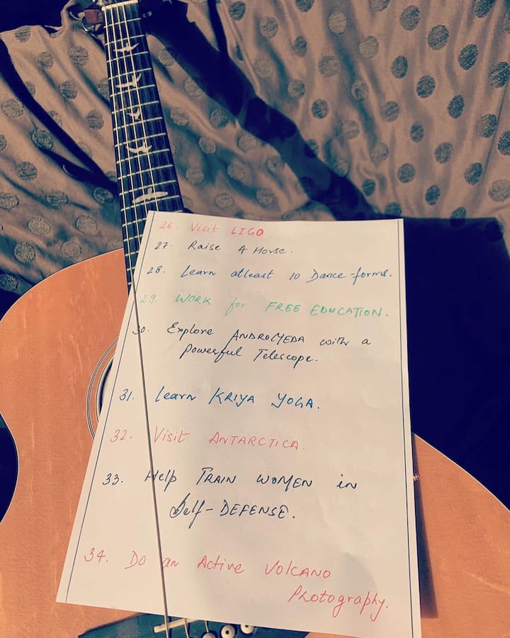 Sushant also wanted to 'raise a horse', 'learn at least 10 dance forms' and 'work for free education'.. He wanted to train women in self-defense.