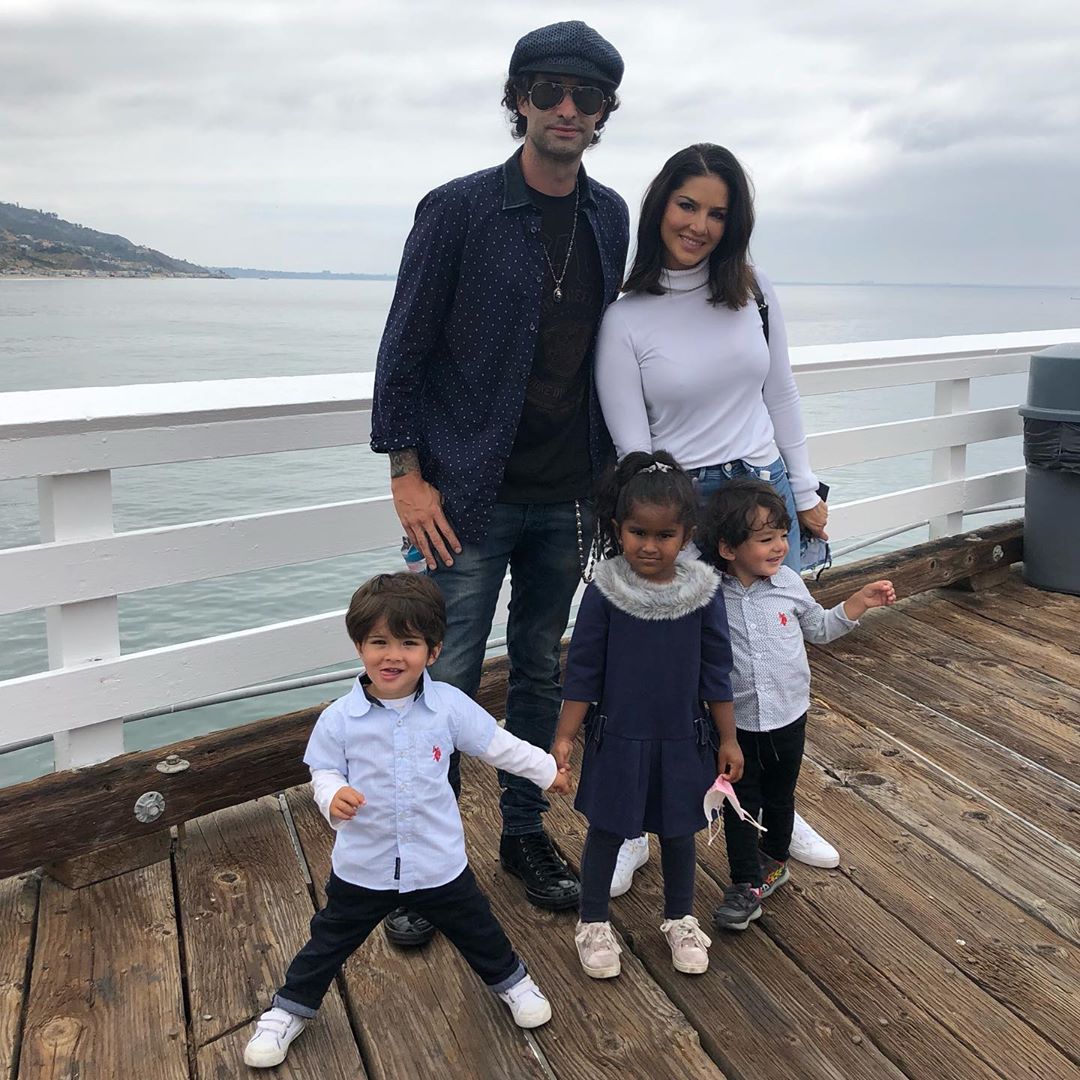 PICS: Sunny Leone & Husband Daniel Weber Celebrate Father's Day 2020 With  Their Kids In Los Angeles