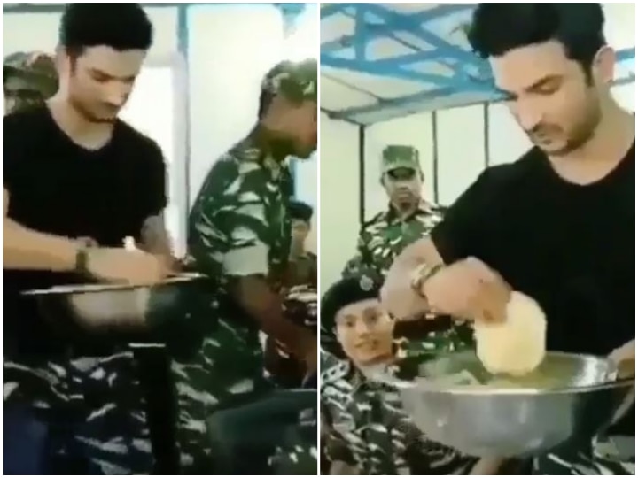 Late Sushant Singh Rajput Serving Food To Indian Soldiers In This Throwback Video! Watch: Late Sushant Singh Rajput Serving Food To Indian Soldiers In This Throwback Video!