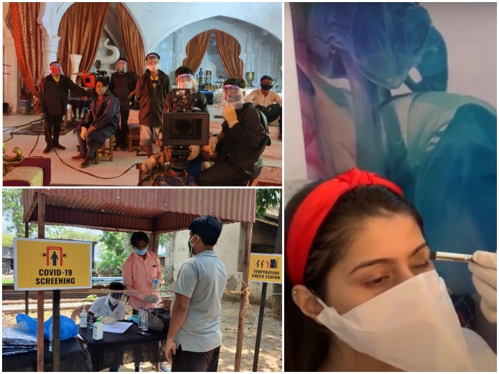 Mumbais Studios Cautiously Reopen: TV Stars Face Lights, Camera Post Lockdown, Carrying Their Own Make-Up Kits & Wearing Masks & Gloves On Sets! Mumbai's Studios Cautiously Reopen: TV Stars Face Lights, Camera Post Lockdown, Carrying Their Own Make-Up Kits & Wearing Masks & Gloves On Sets!