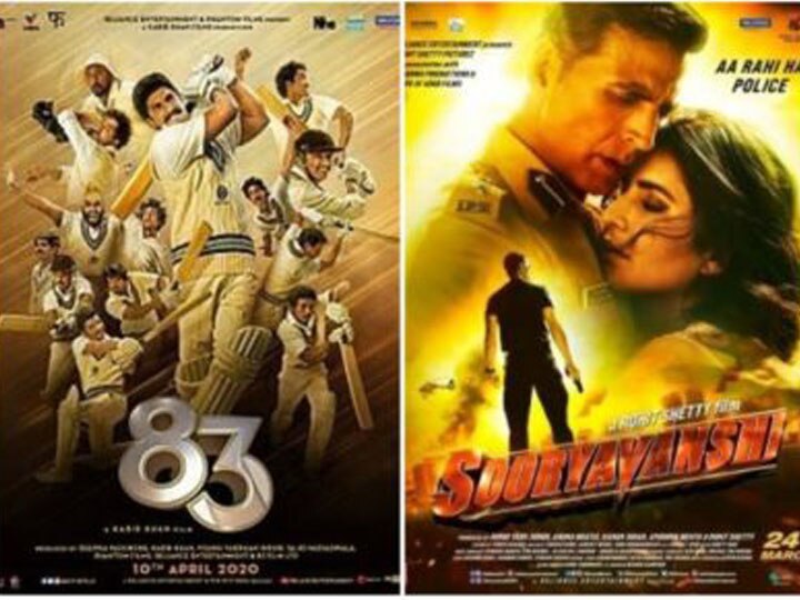 Akshay Kumar's Sooryavanshi And Ranveer Singh's 83 To Be Released In Theatres By End Of The Year Akshay Kumar's Sooryavanshi And Ranveer Singh's 83 To Chuck OTT Platforms And See A Diwali And Christmas Theatrical Release