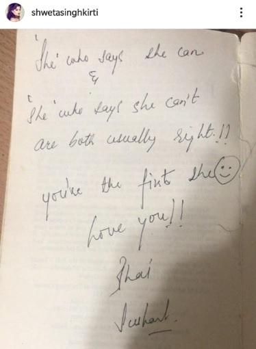 Sushant Singh Rajput’s Sister Shweta Kirti Shares Inspiring Hand-Written Note By Her Late Brother; Check Out