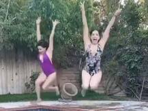 Watch: Sunny Leone Takes A HOT Dip In Pool With Her Friend!