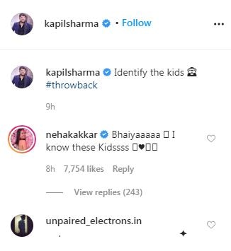 Kapil Sharma Shares THROWBACK PIC With Neha Kakkar, Asks Fans To 'Identify The Kids