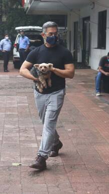 PHOTOS: Aamir Khan Shows Off Grey Hair As He Take Pooch Imli To Vet Clinic
