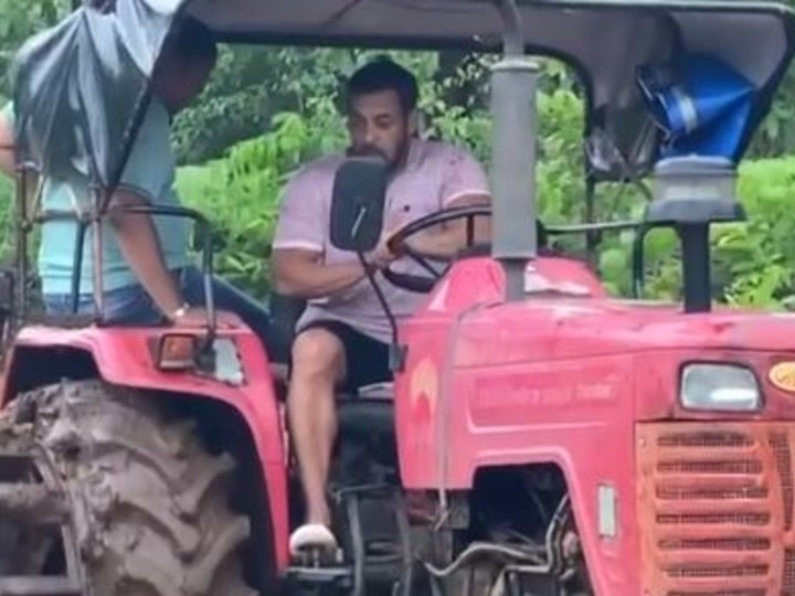 Video: Salman Khan Driving A Tractor At His Panvel Farmhouse!  Watch: You Can’t Miss This Video Of Salman Khan Driving A Tractor At His Panvel Farmhouse!