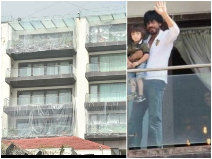 Here’s Why Shah Rukh Khan’s Bungalow Mannat Is Completely Covered With Plastic! Here’s Why Shah Rukh Khan’s Bungalow Mannat Is Completely Covered With Plastic!