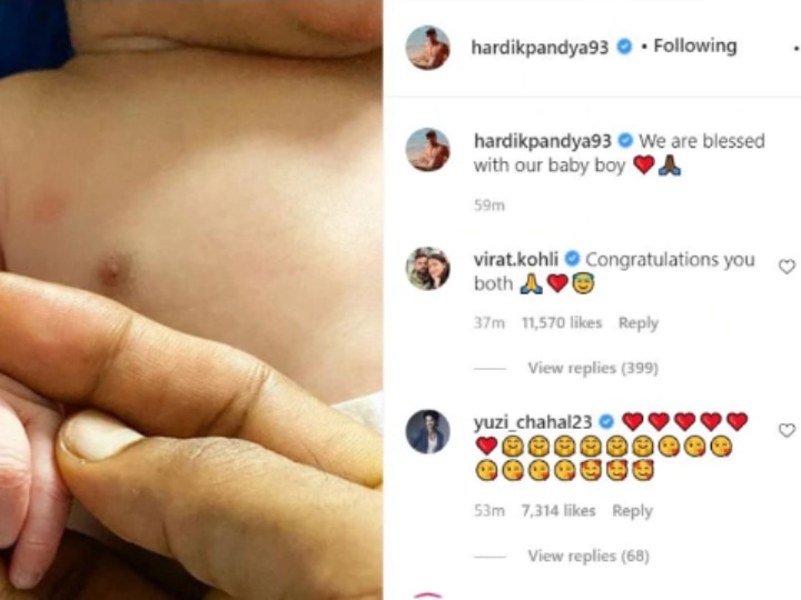 Hardik Pandya, Natasa Stankovic Become Parents; Wishes Pour In From Virat, Sachin And Others