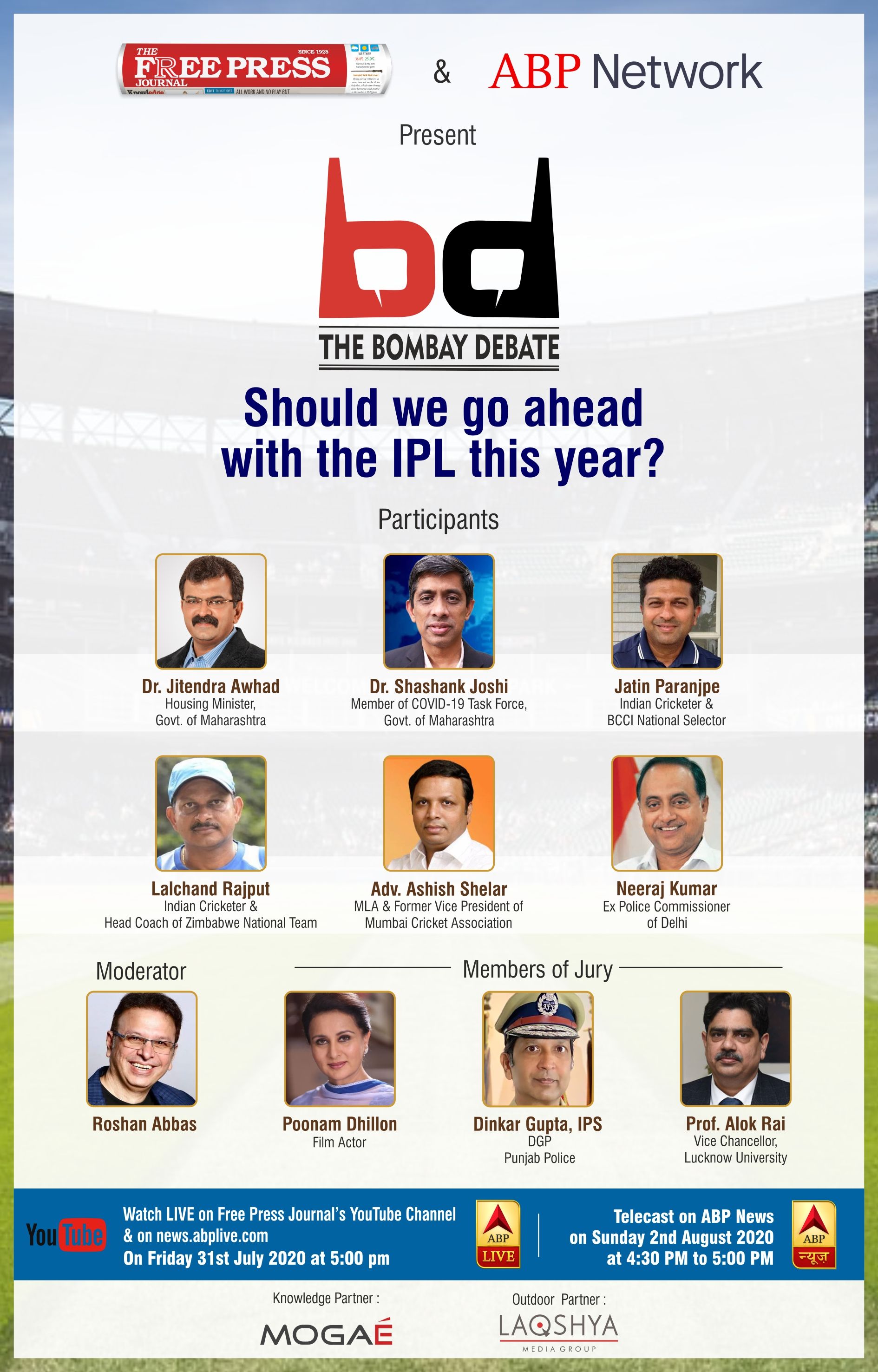The Free Press Journal & ABP Network Present The Bombay Debate | Should We Go Ahead With The IPL This Year?