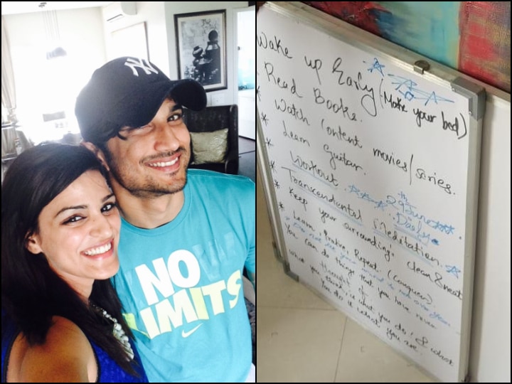 Sushant Singh Rajput Sister Shweta Singh Kirti Shares PIC Of His White Board, Reveals 'He Was Planning To Start Meditation From June 29', Had Different Plans Sushant Singh Rajput's Sister Shares PIC Of His White Board, Reveals 'He Was Planning To Meditate, Learn Guitar From June 29'
