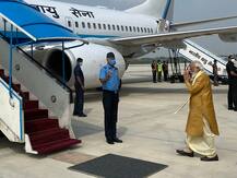 PM Narendra Modi Dressed In Golden Kurta And Iconic Gamcha For Auspicious Ram Mandir Bhoomi Pujan Today
