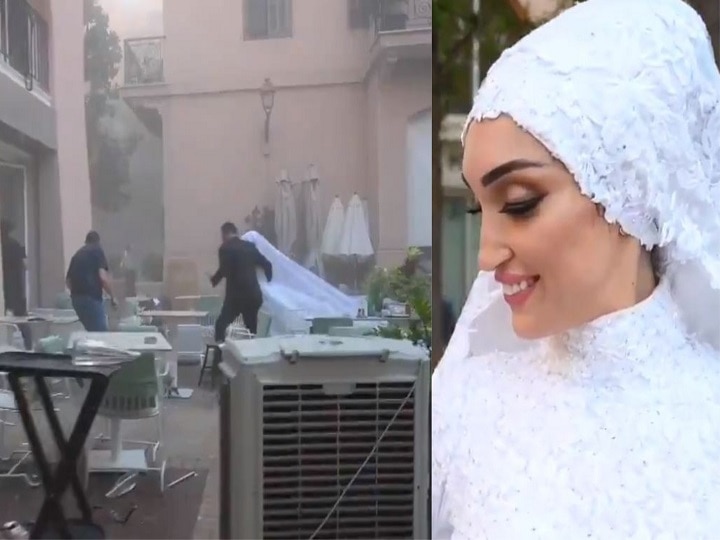 Watch Lebanese Brides Wedding Video Capturing Beirut Explosion Goes Viral