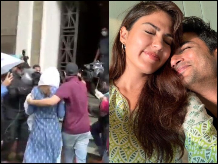 Sushant Singh Rajput Death: Rhea Chakraborty appears before Enforcement Directorate, where is rhea chakraborty, check first visuals Rhea Chakraborty Appears Before ED After Her Plea Gets Rejected