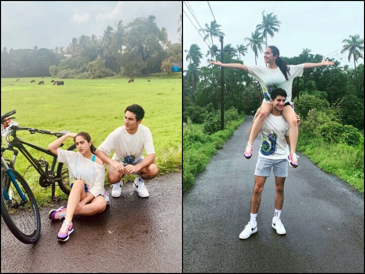 Sara Ali Khan And Brother Ibrahim Ali Khan Cycles In The Rain Writes Gone With The Wind Sara Ali Khan And Brother Ibrahim Ali Khan Cycles In The Rain; Writes ‘Gone With The Wind’