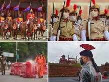 IN PICS: Face Masks And Sanitization Amid Finery During Independence Day Dress Rehearsals Across India