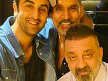Sanjay Dutt And Ranbir Kapoor Spotted With Close Friend In Mumbai