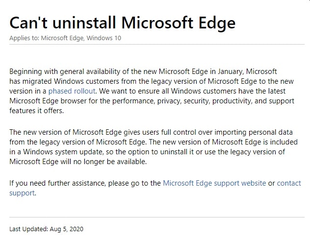 Where does Microsoft Edge want to go?