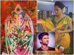 Ganesh Chaturthi 2020: Ankita Lokhande Prays for Sushant Singh Rajput As She Welcomes Ganpati Bappa Home; Watch Inside!