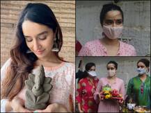 Ganesh Chaturthi 2020: Shradhha Kapoor Looks Elegant As She Immerses Her Eco-Friendly Ganpati Bappa In A Bucket, See PICS