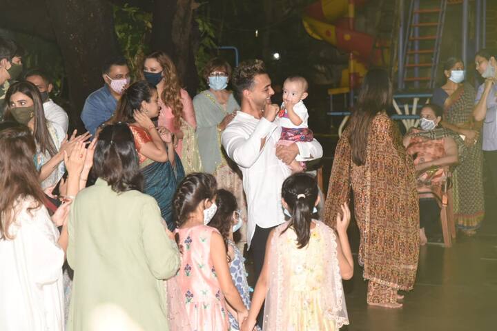 Salman's lil niece Ayat in her daddy Ayush Sharma's arms 