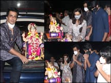 Ganesh Chaturthi 2020: Sonu Sood & Family Bid Adieu To Bappa; Actor Performs Aarti Before Visarjan, See PICS!