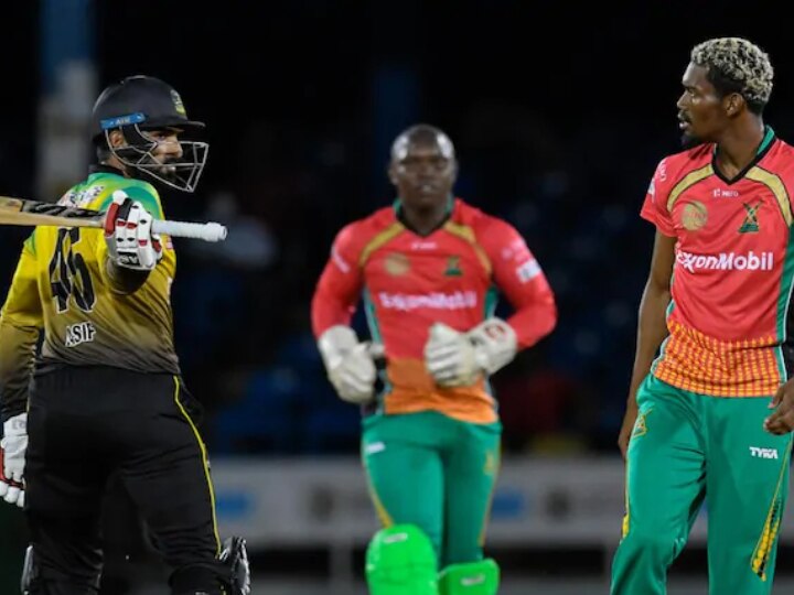 CPL 2020: Asif Ali Nearly Hits Keemo Paul's Face With His Bat WATCH | CPL 2020: Pakistan's 'Angry' Asif Ali Nearly Hits Keemo Paul's Face With His Bat