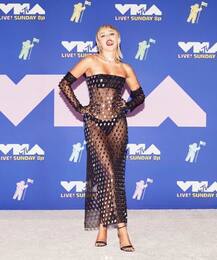 MTV VMA 2020: IN PICS! Miley Cyrus Walks The Socially Distanced Red Carpet In A Completely See-Through Dress