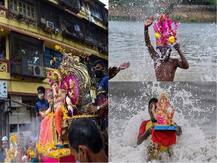In PICS | Ganesh Visarjan 2020: Devoteees Bid Adieu To Bappa In Mellowed Celebrations Amid Covid-19 Protocols
