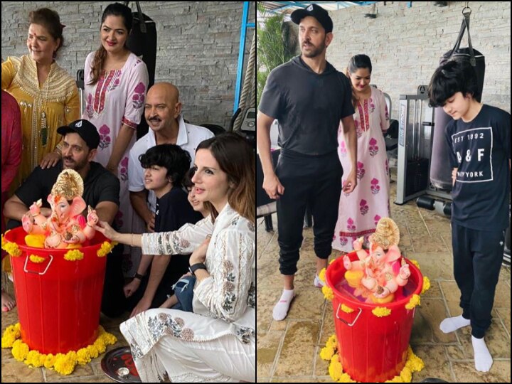 Ganesh Chaturthi 2020: Hrithik Roshan Bids Adieu To Bappa, Shares Glimpse Of Visarjan Video Sussanne Khan Ganesh Chaturthi 2020: Hrithik Roshan & Family Bid Adieu To Bappa; Actor Performs Ganpati Visarjan At Home (Watch VIDEO)