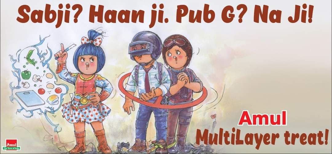 Sabji Not PUBG': Amul Takes A Witty Swipe At PUBG Ban In India