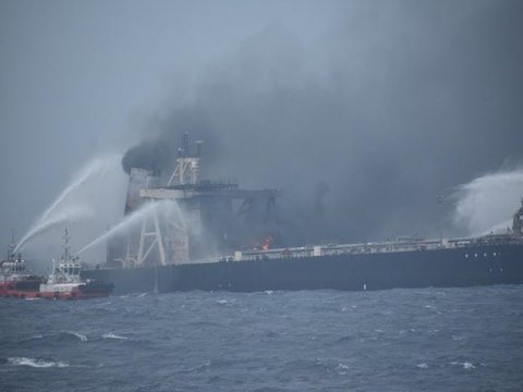 In Pics| Fire On Oil Tanker Off Sri Lankan Coast Extinguished, Major ...