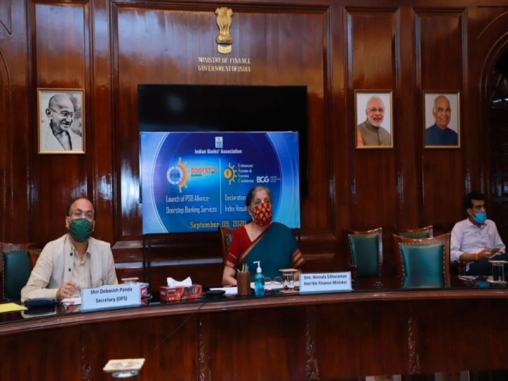 Doorstep Banking Services For Public Sector Banks Nirmala Sitharaman PSBs EASE Reforms FM Nirmala Sitharaman Launches Doorstep Banking Services For Public Sector Banks | 5 Points