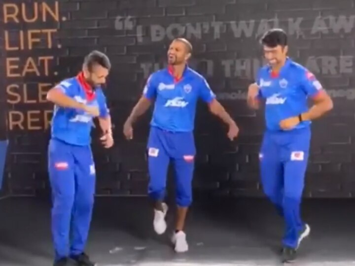 IPL 2020: Delhi Capitals Shikhar Dhawan Teaches Dance To R Ashwin, Ajinkya Rahane WATCH | DC Opener Shikhar Dhawan Teaches 'Punjabi Steps' To Teammates R Ashwin, Ajinkya Rahane